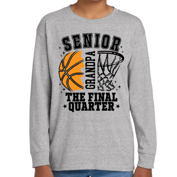 Final Quarter (Single Digit) - Youth Heavy Cotton 100% Cotton Long Sleeve T Shirt Thumbnail